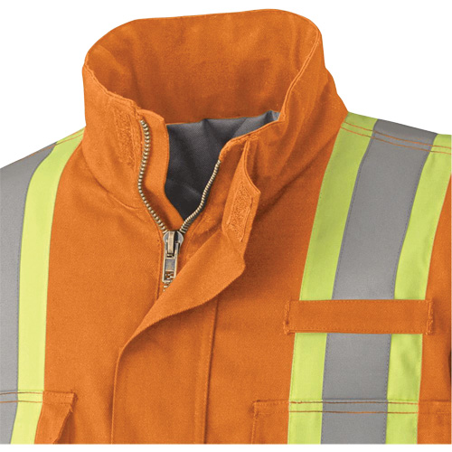 5533 Flame-Resistant Safety Parka, Small, High Visibility Orange, 58 cal/cm² Equipex