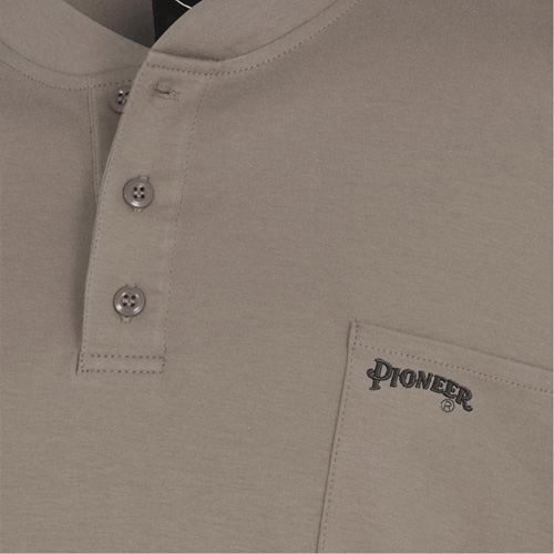 331 Chandail Henley en tricot interlock ignifuge, Petit, Beige Equipex