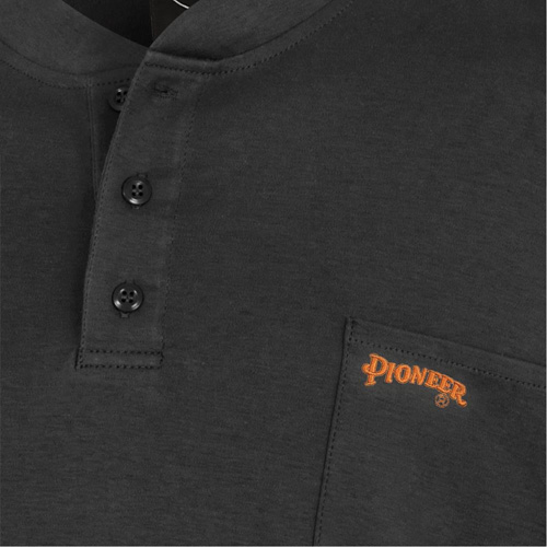 332 Chandail Henley en tricot interlock ignifuge, Petit, Noir Equipex