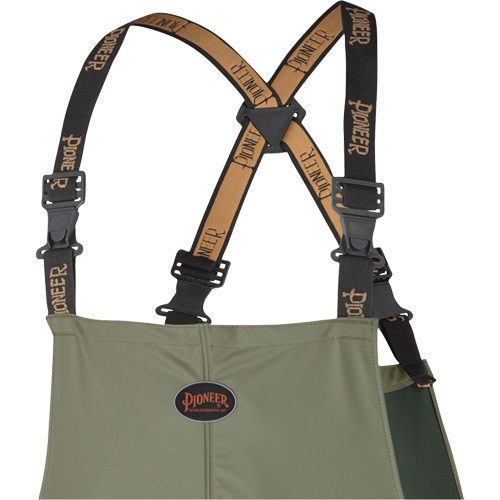 D7020 Dry King&reg; Stretch Bib Pants, X-Small, Polyurethane, Green Equipex