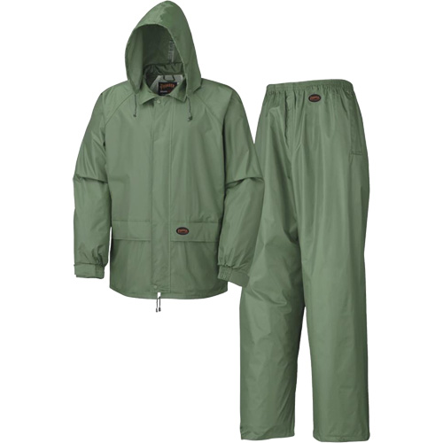 583 Rain Suit, Polyester/PVC, Small, Green Equipex