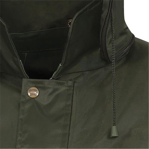 D8120J Nailhead Ripstop Tree Planter Hooded Jacket, Polyester/PVC, X-Small, Green Equipex
