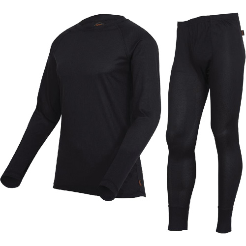 D2200A Ensemble de sous-v&ecirc;tements &agrave; s&eacute;chage rapide et &eacute;vacuation de l'humidit&eacute; de premi&egrave;re qualit&eacute;, Hommes, T-petit, Noir Equipex