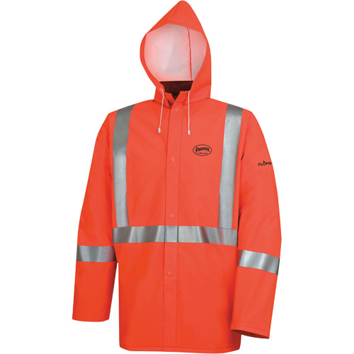 576J Veste de pluie ignifuge haute visibilit&eacute;, Petit, Orange haute visibilit&eacute; Equipex