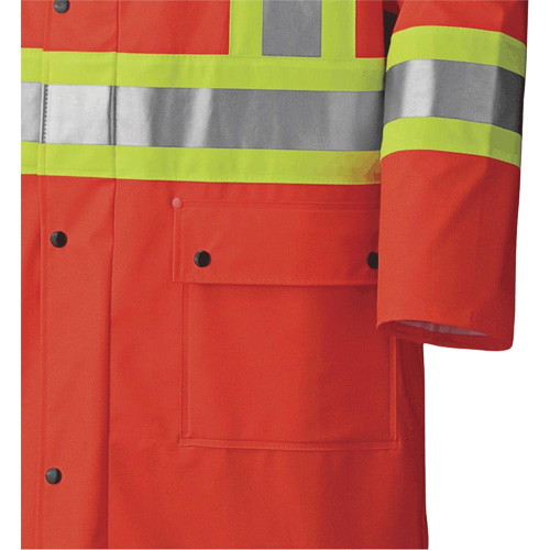 5896 Manteau long imperm&eacute;able et ignifuge, Petit, Orange haute visibilit&eacute; Equipex