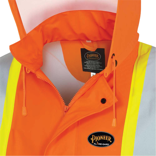5892PKT High-Visibility FR Waterproof Safety Jacket, X-Small, High Visibility Orange Equipex