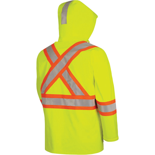 5881 Manteau de pluie ignifuge et protection contre les &eacute;clats d'arc &eacute;lectrique, T-petit, Jaune haute visibilit&eacute;, 10 cal/cm² Equipex