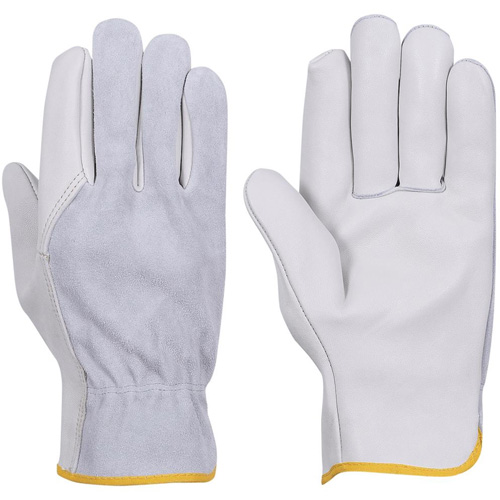 535G Beige Driver's Gloves, Small, Grain Cowhide Palm Equipex