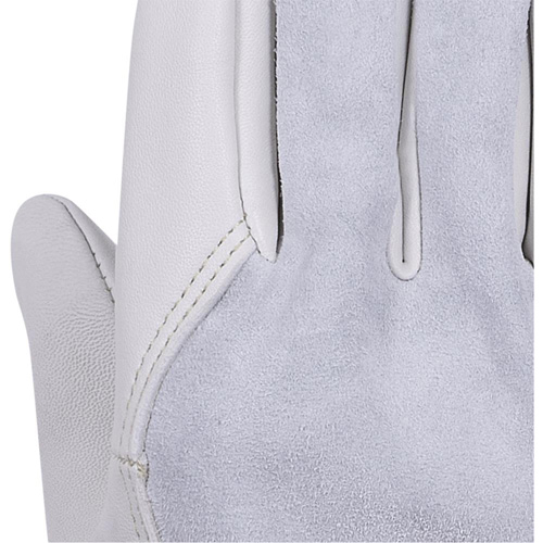 535G Beige Driver's Gloves, Small, Grain Cowhide Palm Equipex