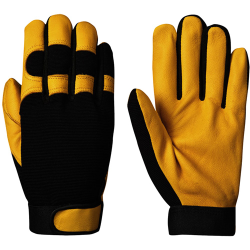 890 Mechanic's Style Ergonomic Gloves, Grain Goatskin Palm, Size Small Equipex