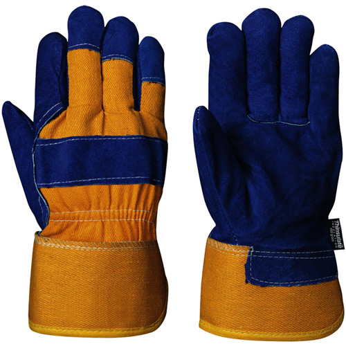 630 Blue Insulated Fitter's Gloves, One Size, Split Cowhide Palm, Boa Inner Lining Equipex