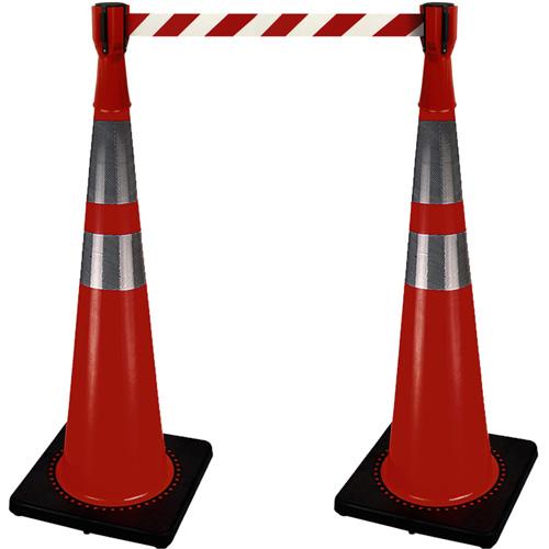 2308 Traffic Cone Topper with 10' Barricade Tape Equipex