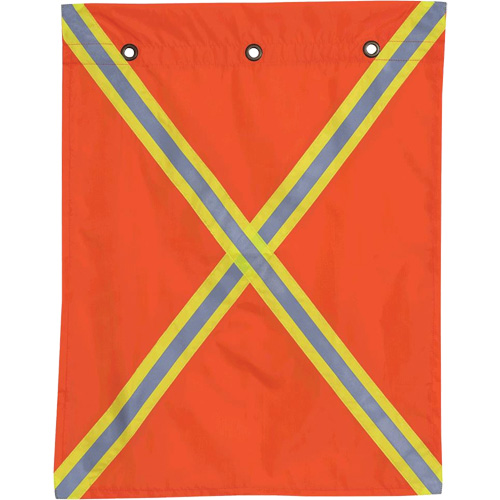353 Drapeau avec bande r&eacute;fl&eacute;chissante, Polyester Equipex