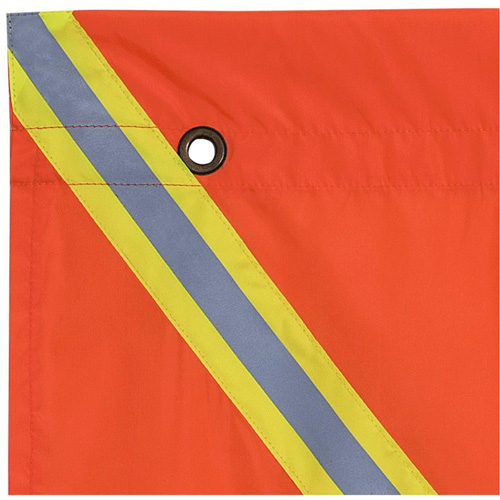 353 Drapeau avec bande r&eacute;fl&eacute;chissante, Polyester Equipex