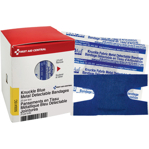 Pansements bleus d&eacute;tectables par d&eacute;tecteurs de m&eacute;taux pour jointures, Jointures, Tissu d&eacute;tectable, St&eacute;rile Equipex