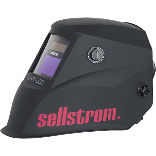 WHB1000 Advantage Series ADF Welding Helmet, 3.54" L x 1.57" W View Area, Black/Red Equipex