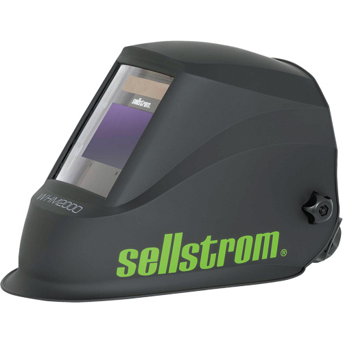 WHM2000 Advantage Plus Series ADF Welding Helmet, 3.94" L x 2.36" W View Area, Black/Green Equipex