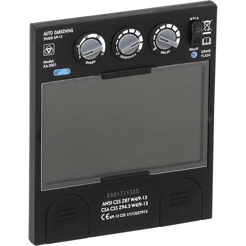 Filtre dobscurcissement automatique large &agrave; intensit&eacute; variable Advantage Plus, 5-1/4" la x 4-1/2" h Champ de vision, Pour utilisation avec S26200 Equipex