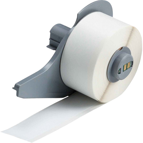 Ruban adh&eacute;sif permanent toutes saisons pour &eacute;tiquettes, Vinyle, Blanc, Largeur de 1" Equipex