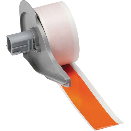 All-Weather Permanent Adhesive Label Tape, Vinyl, Orange, 1" Width Equipex