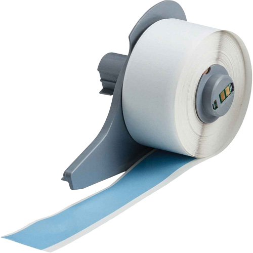 Ruban adh&eacute;sif permanent toutes saisons pour &eacute;tiquettes, Vinyle, Bleu, Largeur de 1" Equipex