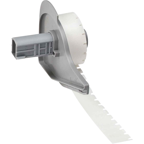 Harsh Environment Multi-Purpose Labels, Polyester, 0.35" L x 0.2" H, Black on Clear Equipex