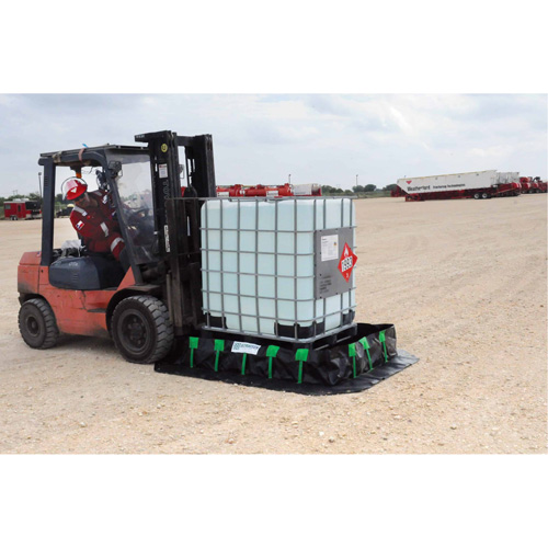 Ultra-Containment Berm&reg;, 748 US gal. Capacity, 10' W x 10' L x 12" H, Stake Wall Equipex