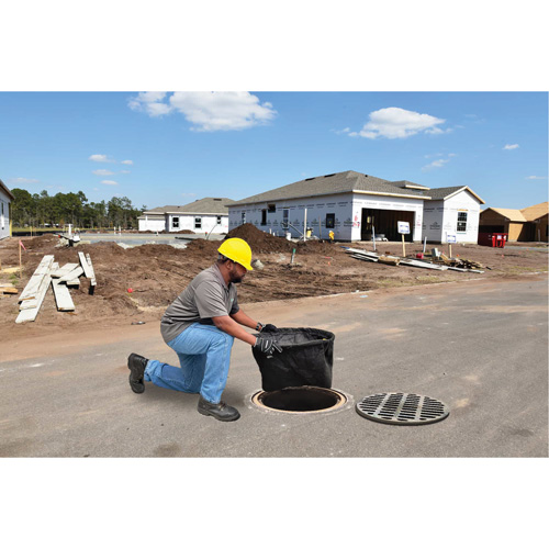 Round Ultra-Drain Guard&reg; Catch Basin Insert with Overflow Port, Oil & Sediment, 22" - 25" L x 22" - 25" W Equipex