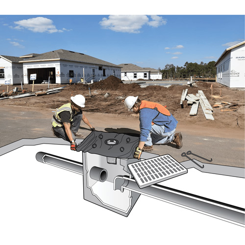 Recycled Ultra-Drain Guard&reg; Catch Basin Insert, Oil & Sediment, 48" L x 36" W Equipex