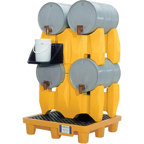 Ultra-Drum Rack 4-Drum Containment System without Drain, 53" L x 53" W x 77.8" H, 3000 US gal. Capacity Equipex