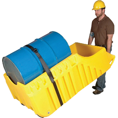 Chariot pour baril, 26,5'' lo x 26,5'' la x 5'' h, Cap. de d&eacute;versement 800 gal. US Equipex
