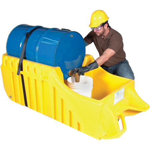 Chariot pour baril, 26,5'' lo x 26,5'' la x 5'' h, Cap. de d&eacute;versement 800 gal. US Equipex