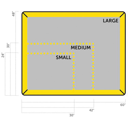 Tampon Ultra-Filter moyen, Capacit&eacute; 1,5 gal. US, 3,5' la x 2,5' lo x 3" h, Paroi en mousse Equipex