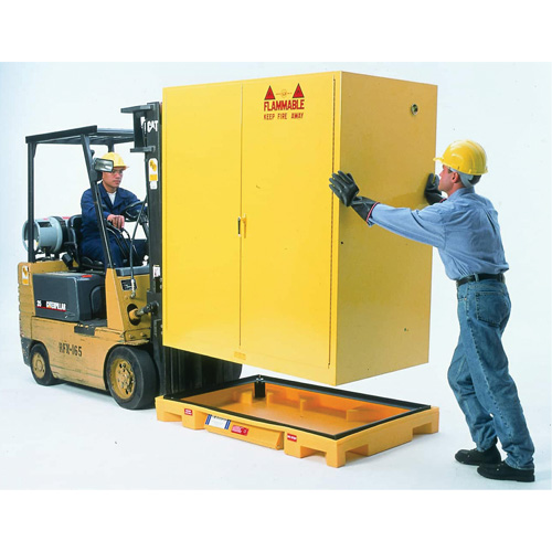 Double Drum Ultra-Safety Cabinet Bladder System&reg;, 63" L x 38.5" W x 6.3" H, 3000 lbs. Load Capacity Equipex