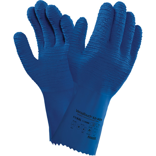 Gants Alphatec 62-401, Taille 7, 12,6" lo, Latex de caoutchouc, Doublure en Coton Equipex