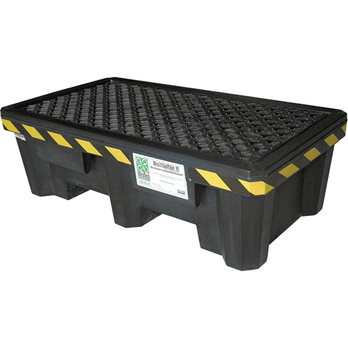 Ultra-Spill Pallet mod&egrave;le &eacute;conomique, 2 barils, Capacit&eacute; de d&eacute;versement 66 gal. US, 53" x 29" x 16,5" Equipex