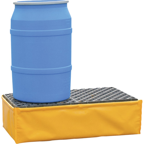 Ultra-Spill Pallet flexible, 2 barils, Capacit&eacute; de d&eacute;versement 66 gal. US, 48" x 24" x 14" Equipex