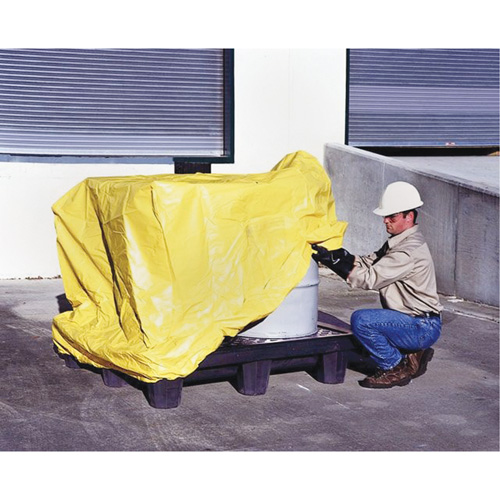 B&acirc;che de recouvrement palette d&eacute;versement, 4 barils Equipex