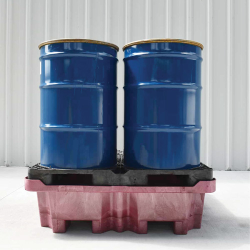 Palette de d&eacute;versement Ultra-Spill King, 4 barils, Capacit&eacute; de d&eacute;versement 85 gal. US, 51" x 51" x 17,5" Equipex