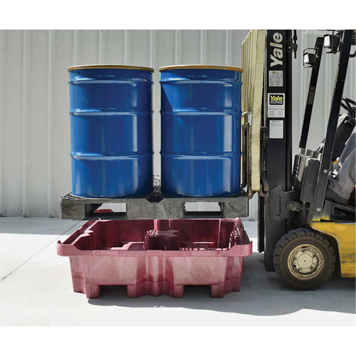 Ultra-Spill King palette de d&eacute;versement &agrave; pont plat, 4 barils, Capacit&eacute; de d&eacute;versement 85 gal. US, 51" x 51" x 17,5" Equipex