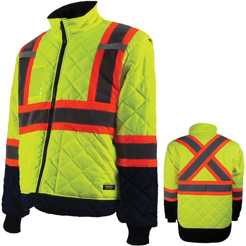Manteau pour installations frigorifiques, Polyester, Orange haute visibilit&eacute;, Grand Equipex