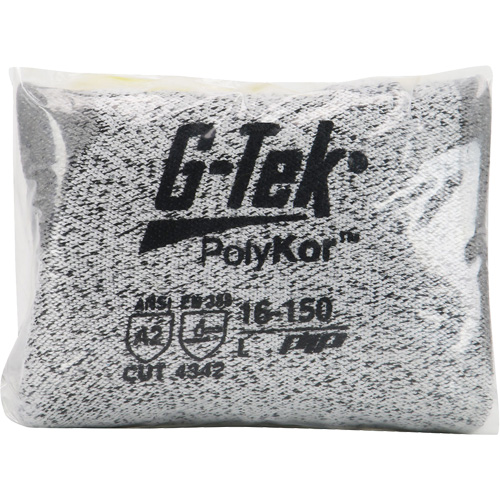 Gants r&eacute;sistants aux coupures G-Tek en tricot sans couture, Taille T-petit, Calibre 13, Rev&ecirc;tement Polyur&eacute;thane, Enveloppe en PolyKor, ASTM ANSI niveau A2/EN 388 niveau B Equipex