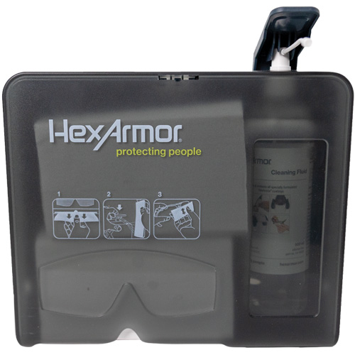 Wall Mounted Eyewear Cleaning Station, Metal, 11.8" L x 10.4" H Equipex