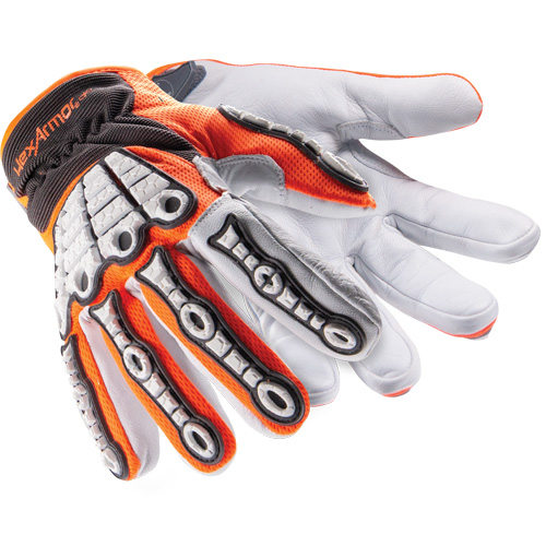 Gants r&eacute;sistants aux chocs Chrome SLT Oasis 4073, 6/T-petit, Paume en Ch&egrave;vre, Poignet Boucle et crochet Equipex