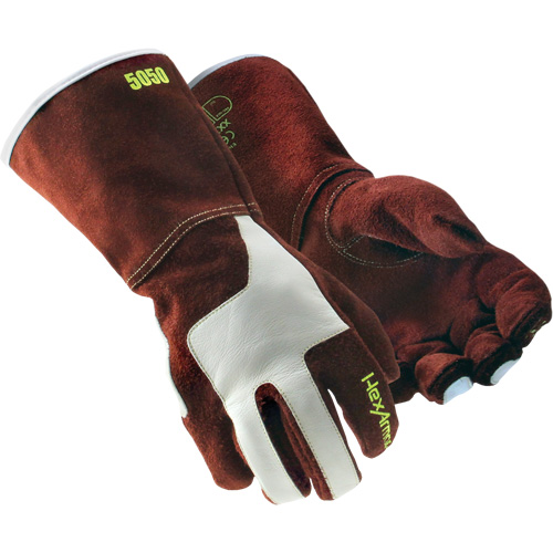 Gants de soudage HeatArmor 5050, Cuir de vache refendu, Taille Petit/7 Equipex