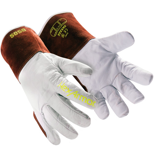 Gants de soudage HeatArmor 5058, Cuir fleur de ch&egrave;vre, Taille Petit/7 Equipex