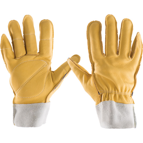 Gants tout cuir, 7/Petit, Paume en Cuir fleur, Poignet &eacute;lastique Equipex