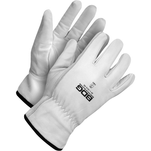 Puncture-Resistant Driver Gloves, Small, Grain Goatskin Palm Equipex