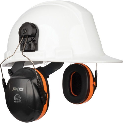 Dynamic V2 Passive Ear Muffs, Cap Mount, 24 NRR dB Equipex