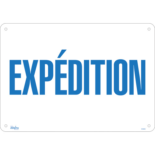 "Exp&eacute;dition" Sign, 14" x 20", Aluminum, French Equipex